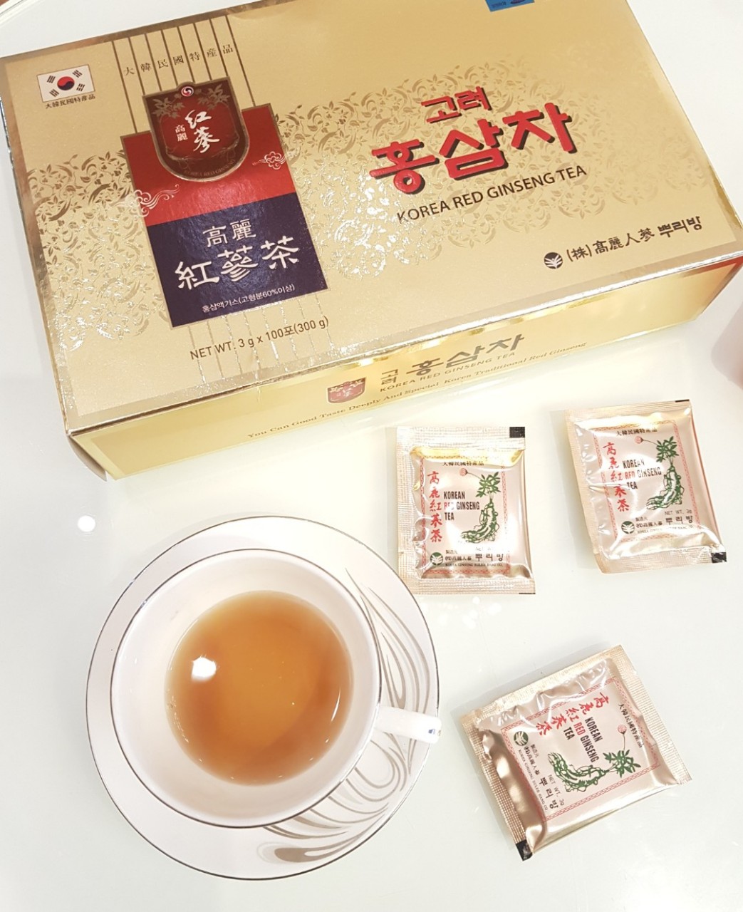 Trà Hồng Sâm Buleebang Korea Red Ginseng Tea 100 gói x 3g
