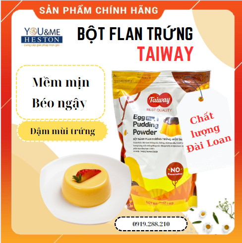 Bột pudding trứng Taiway Việt Nam pudding hột gà truyền thống Đài Loan