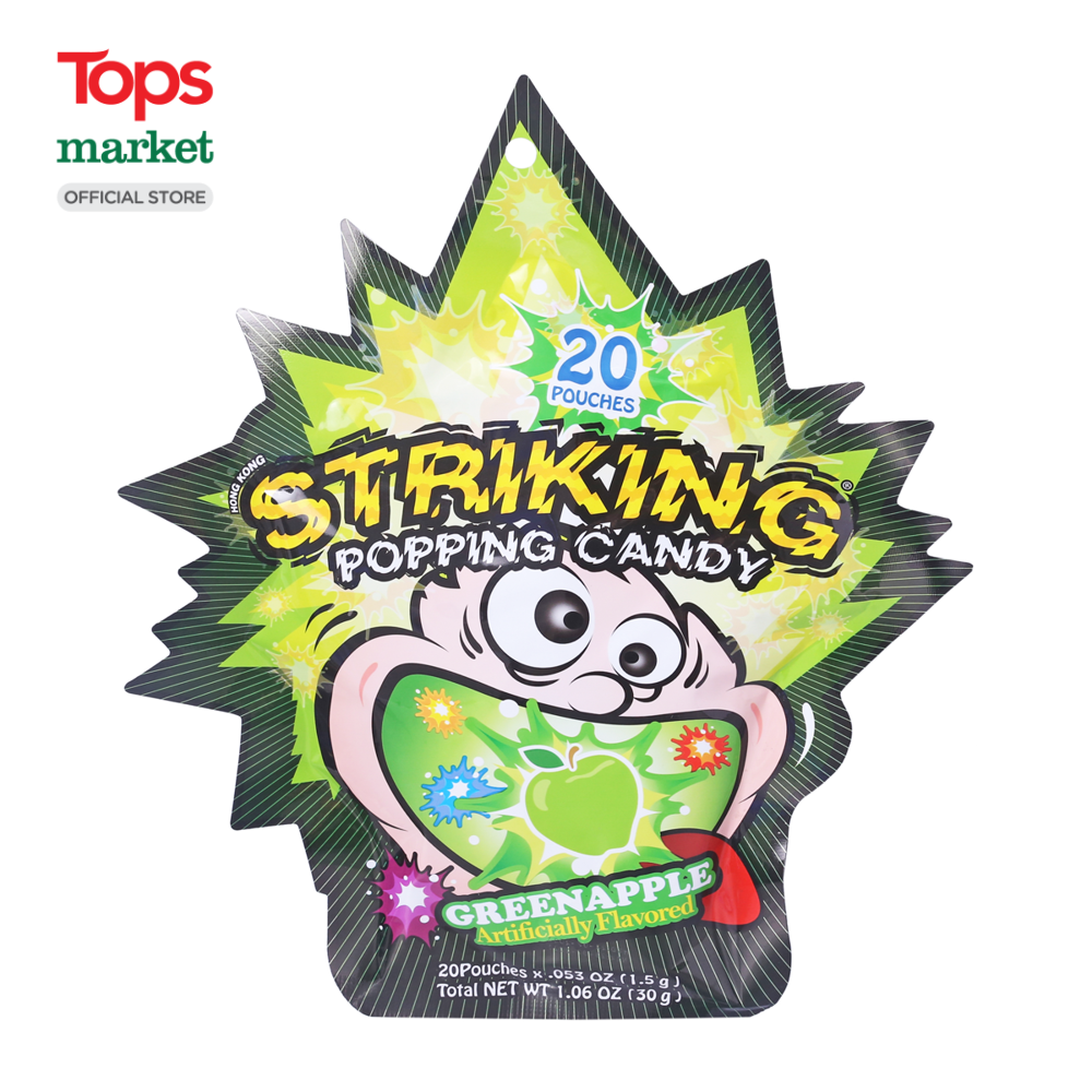 Kẹo Nổ Striking Hương Táo Xanh 30G - Siêu Thị Tops Market