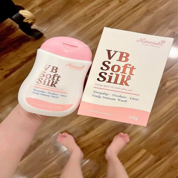 Vb soft silk - dung dịch vệ sinh hanayuki hồng chai 150gr - hana soft silk - dung dịch vệ sinh phụ nữ hanayuki