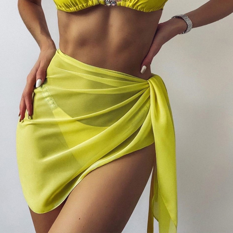 Đồ bơi vải voan gợi cảm khăn quàng cổ pareo khăn choàng kaftan sarong đồ mặc đi biển Áo Choàng Đồ bơi skir
