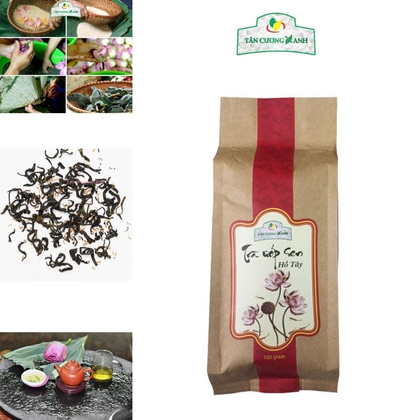 Trà ướp sen Tây Hồ TÂN CƯƠNG XANH hương vị đậm đà thanh khiết đem lại tinh thần sảng khoái