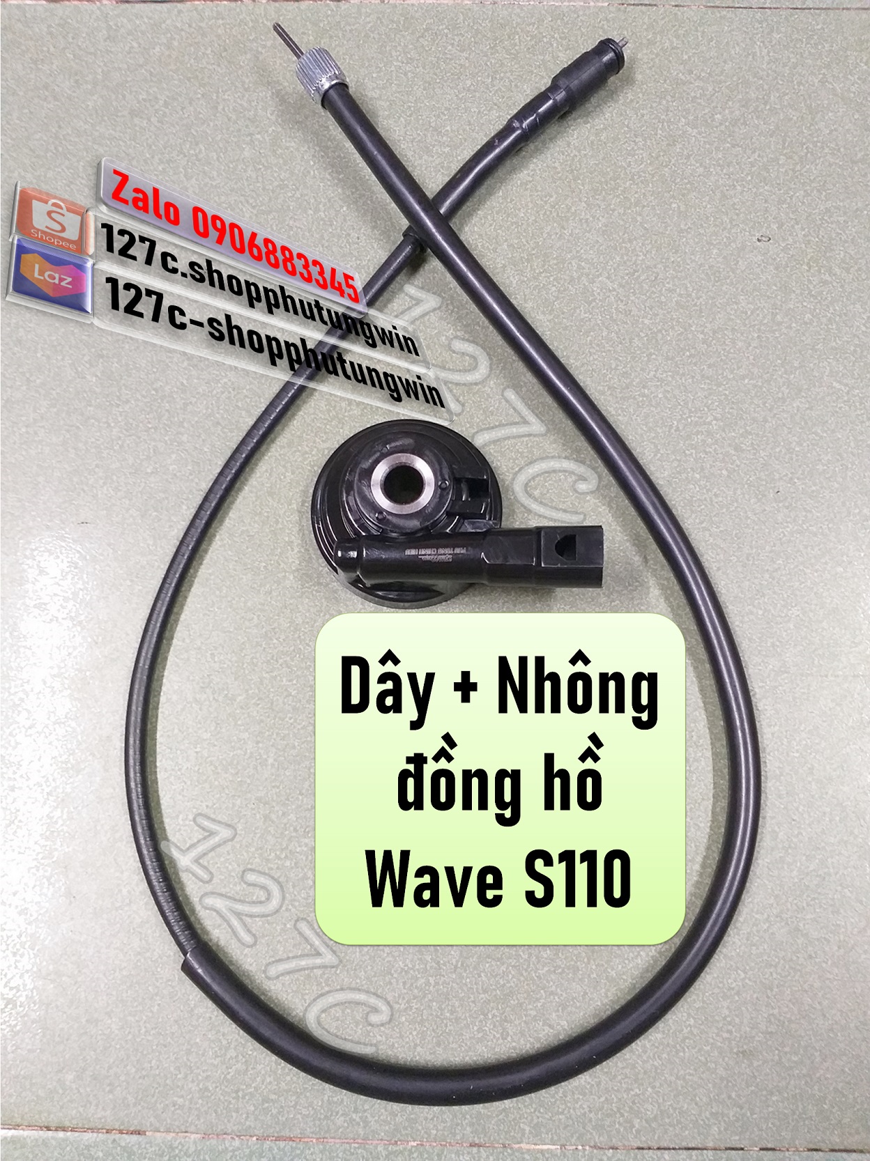 Dây + nhông đồng hồ wave s110 / công tơ mét wave s110