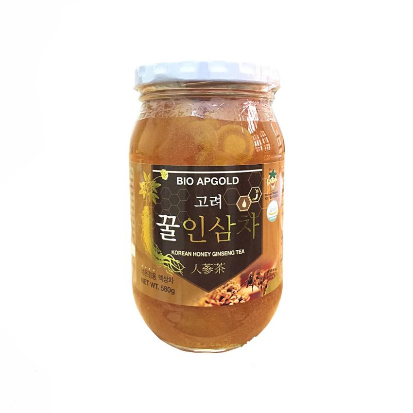 Nhân Sâm Tươi cắt lát Ngâm Mật Ong Hàn Quốc 580g/hũ