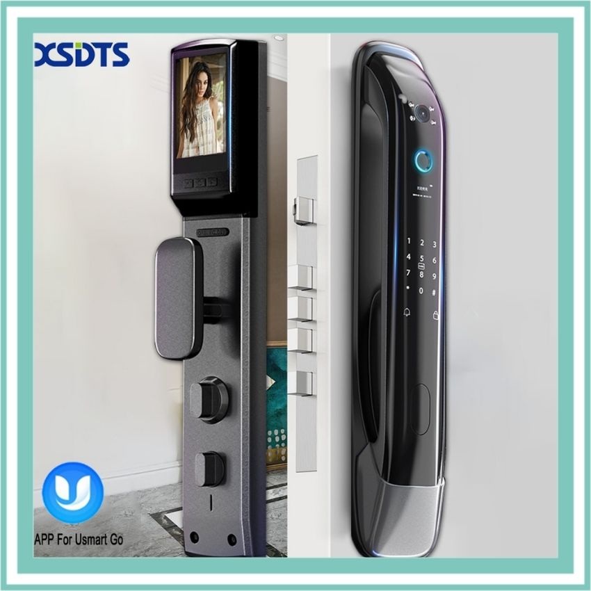 Khóa cửa vân tay - khóa vân tay thông minh- ổ khóa vân tay d3s tích hợp nhiều tính năng như: vân tay, thẻ từ, mất khẩu, app, chìa cơ, chuông cửa và camera - bảo hành 12 thăng