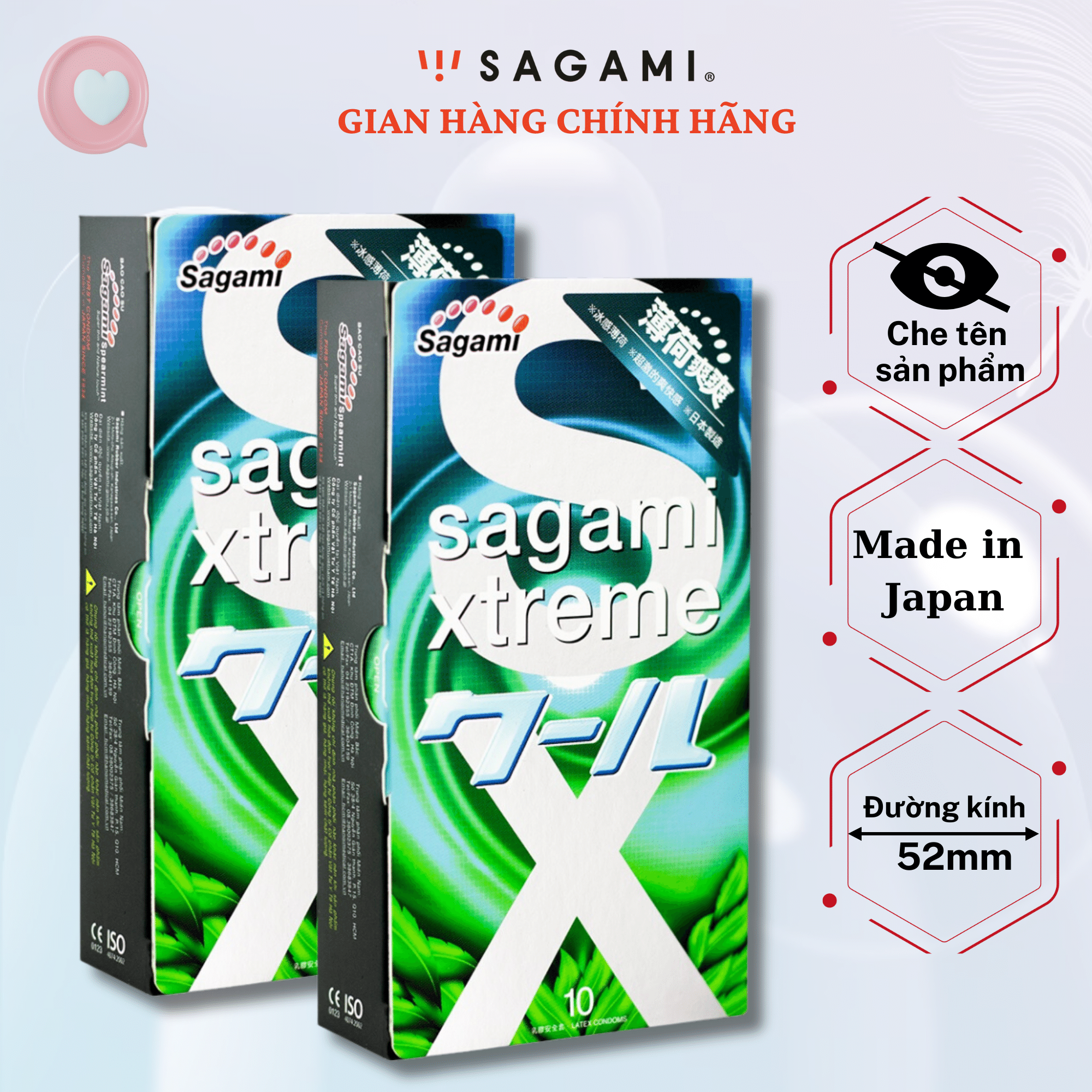 Bao cao su nam Sagami Speamint ( 20 cái) - baocaosu Sagami chính hãng kéo dài quan hệ giúp lâu ra hơn, bcs bạc hà siêu mỏng