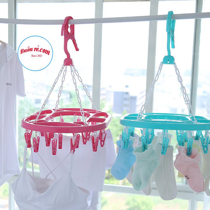 Mắc phơi quần áo chùm tròn, chùm vuông - móc trùm phơi quần áo 9 lỗ nhựa việt nhật siêu bền