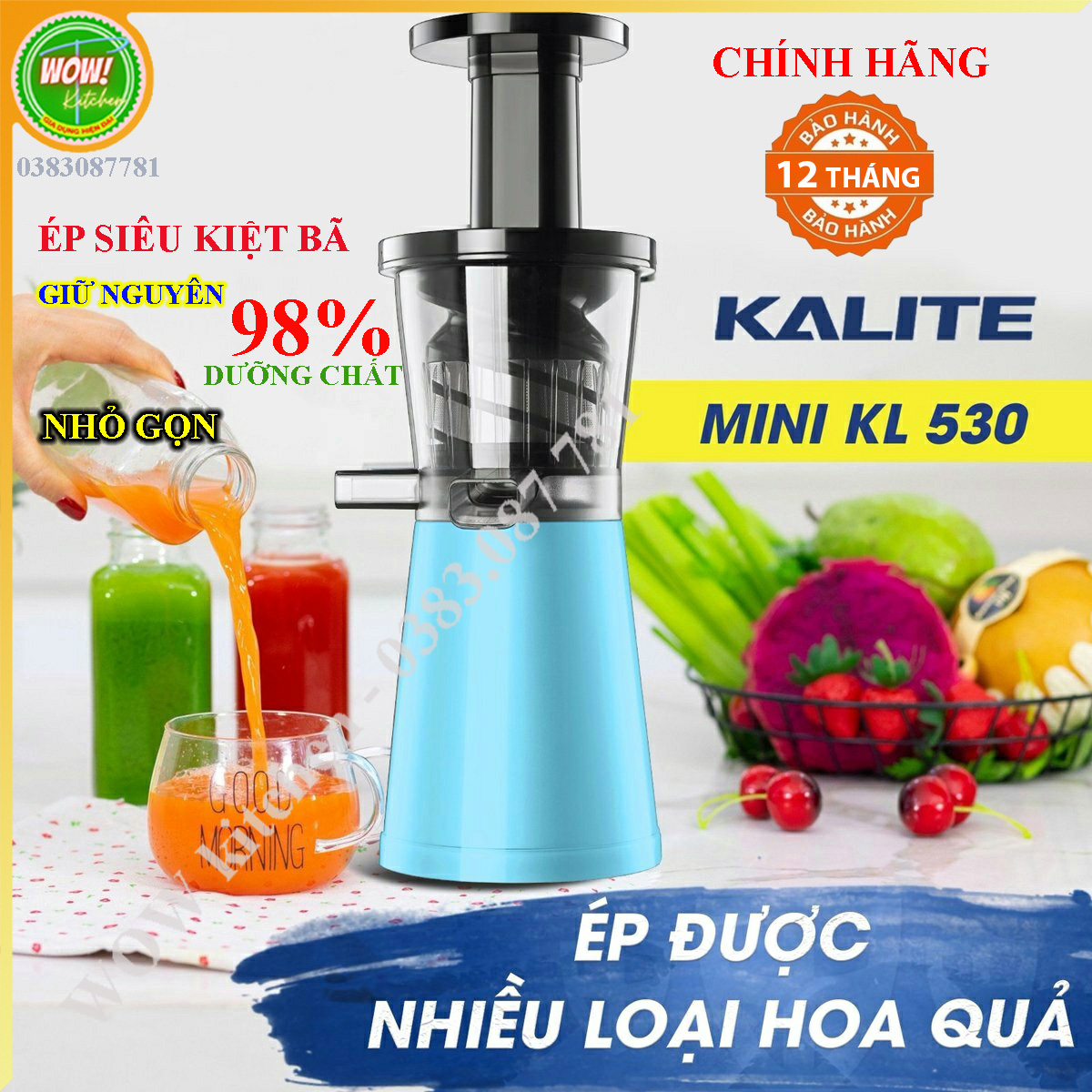Máy ép chậm kalite kl 530