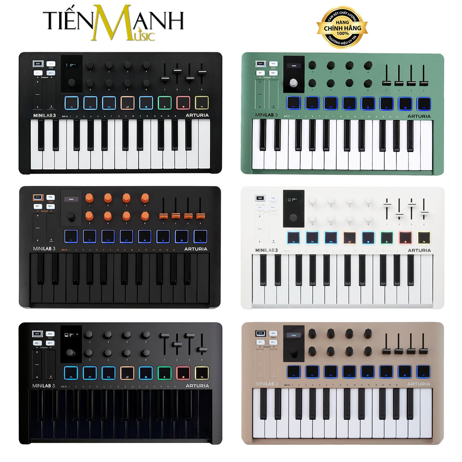 [Chính Hãng] Arturia MiniLab 3 MK3 - Midi Keyboard Controller MKIII Bàn Phím Sáng Tác Sản Xuất Âm Nhạc Producer Mini Lab