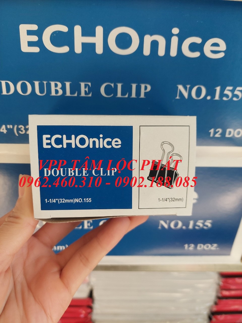 Hộp 12 chiếc kẹp đen 32mm