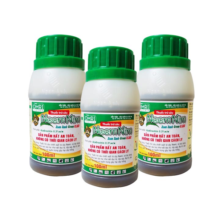 Combo 3 chai Trừ sâu sinh học NeemNin phòng trừ sâu bọ, bọ trĩ hút chích...