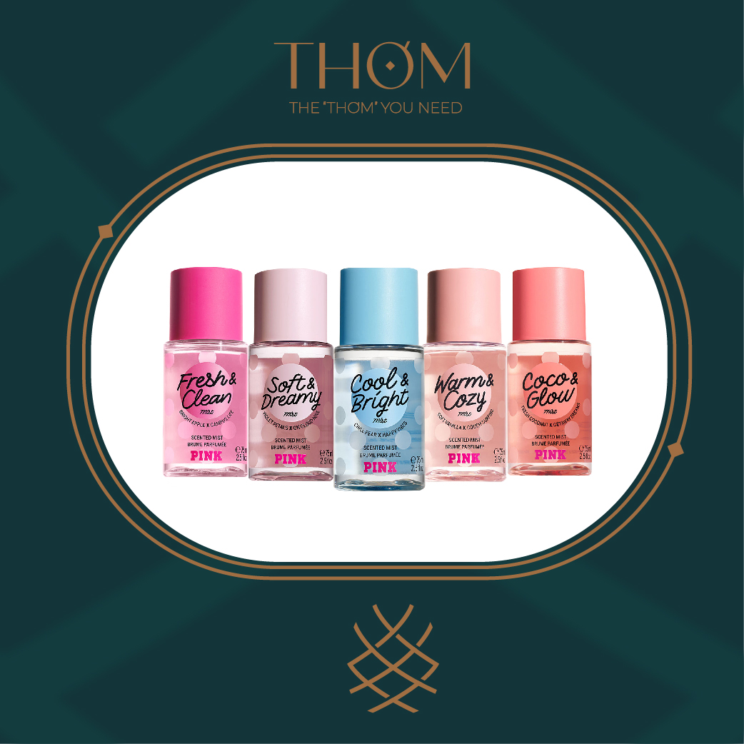 [HCM]WARM & COZY | FRESH & CLEAN | BEACH FLOWER | URBAN BOUQUET | COOL & BIRGHT | COCO & GLOW XỊT THƠM PINK VICTORIA'S SECRET SCENTED MIST 75ML