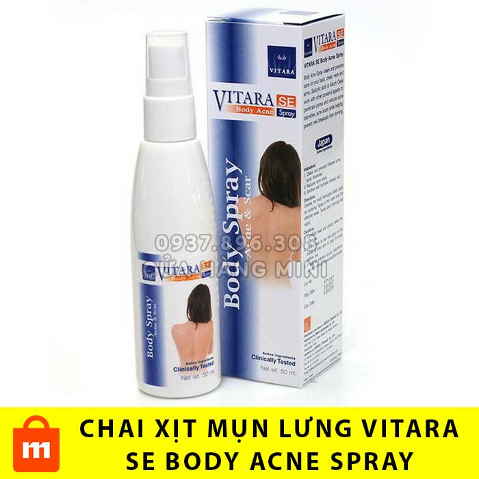 Chai xịt mụn lưng vitara se body acne spray thái lan - 50ml