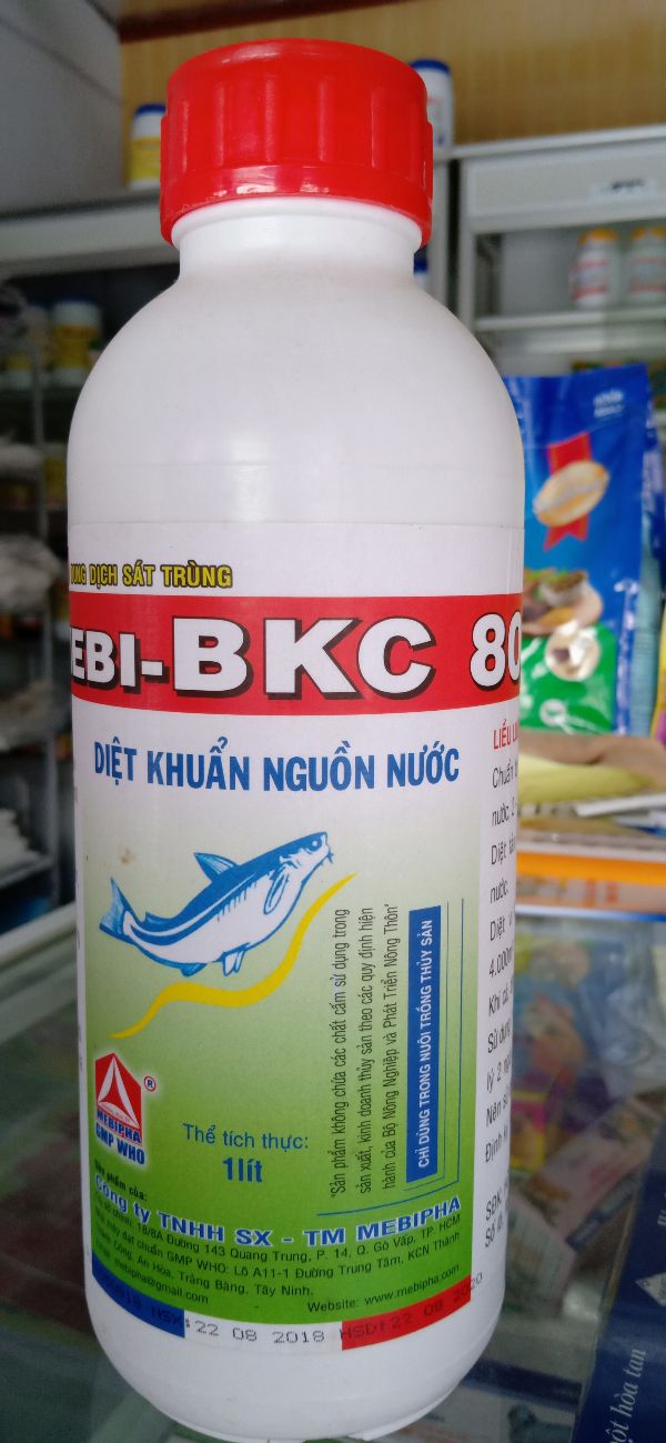 Diệt Khuẩn Nguồn Nước Nuôi Cá Bkc 80 1Lít - 038