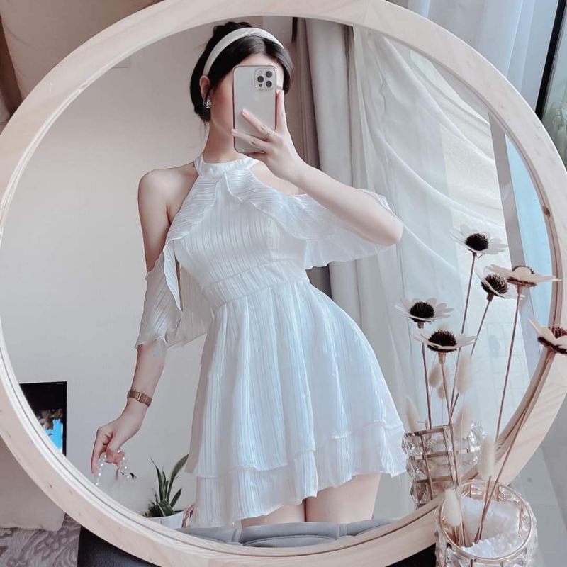 Đầm dự tiệc tay bèo cánh tiên đáng yêu