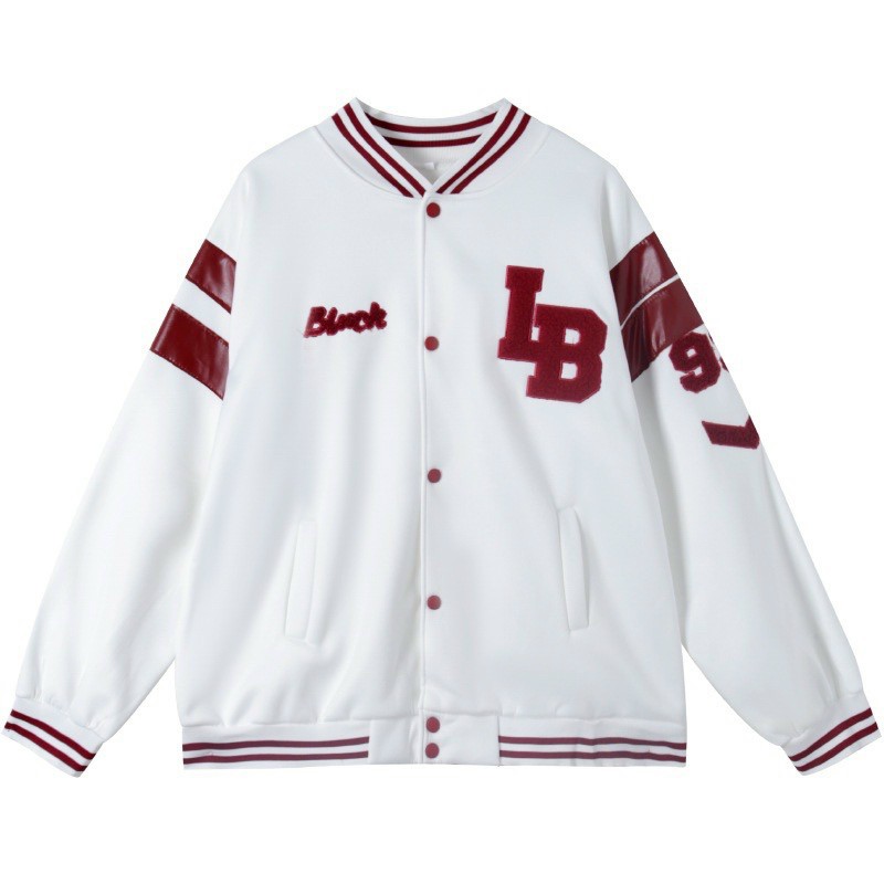 ÁO KHOÁC NỮ BOMBER NỈ NGOẠI ĐÍNH CÚC IN LOGO LB CỰC ĐẸP