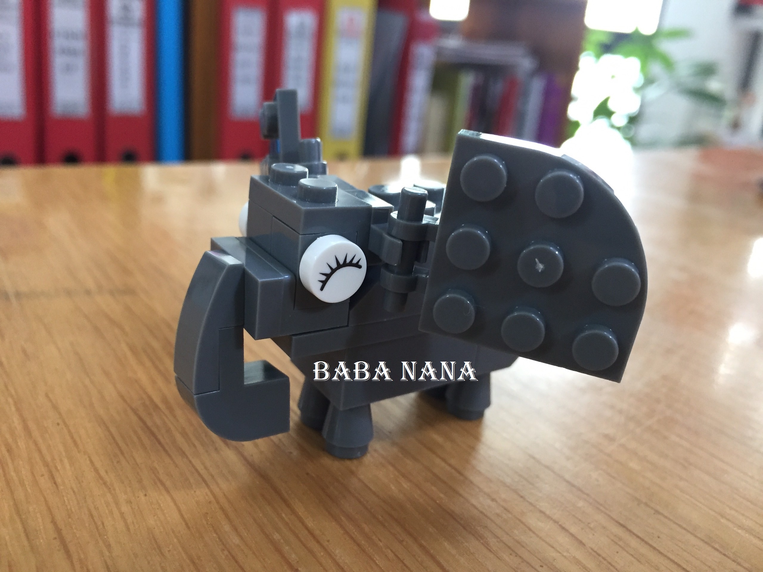 Đồ chơi Lego chính hãng Ausini Bộ lắp ráp hình con Voi con màu xám