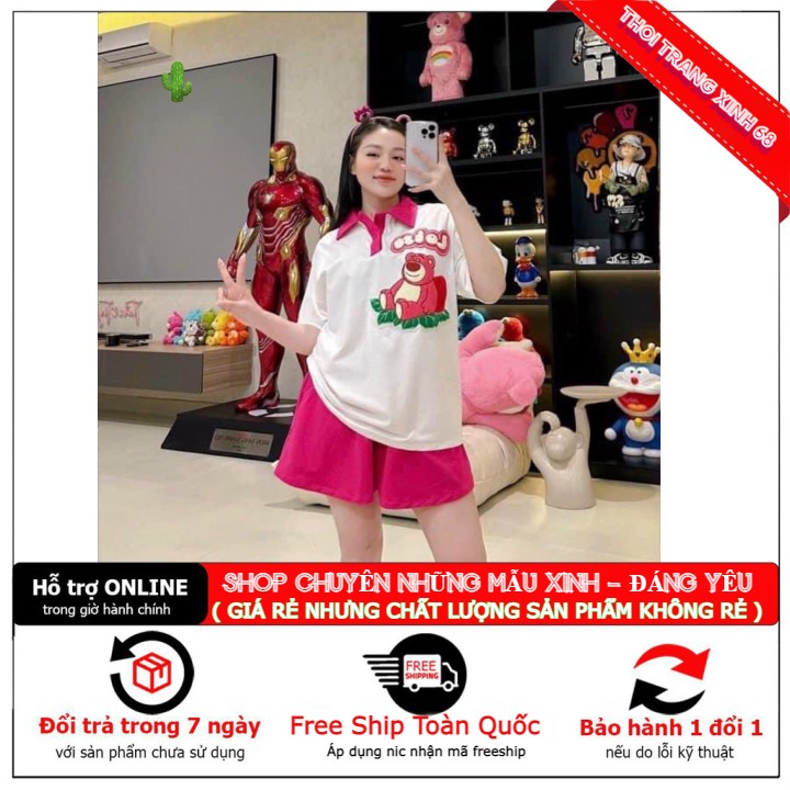 [Hàng Cao Cấp SALE ] SET BỘ ĐÙI GẤU DÂU THỜI TRANG