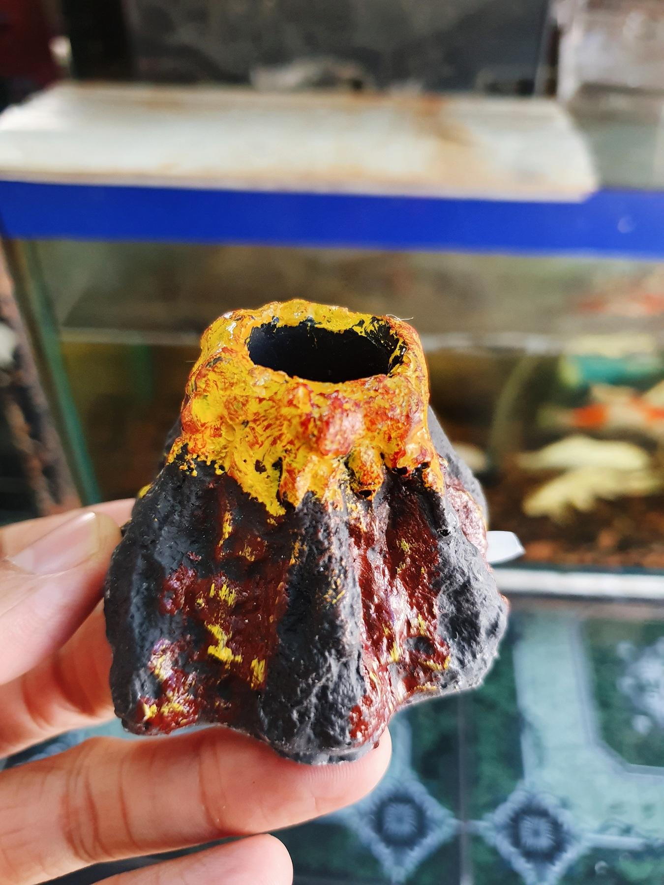 "Hoàn tiền đến 10%" NÚI LỬA PHUN OXY TRANG TRÍ HỒ CÁ NON BỘ 5x7x4cm