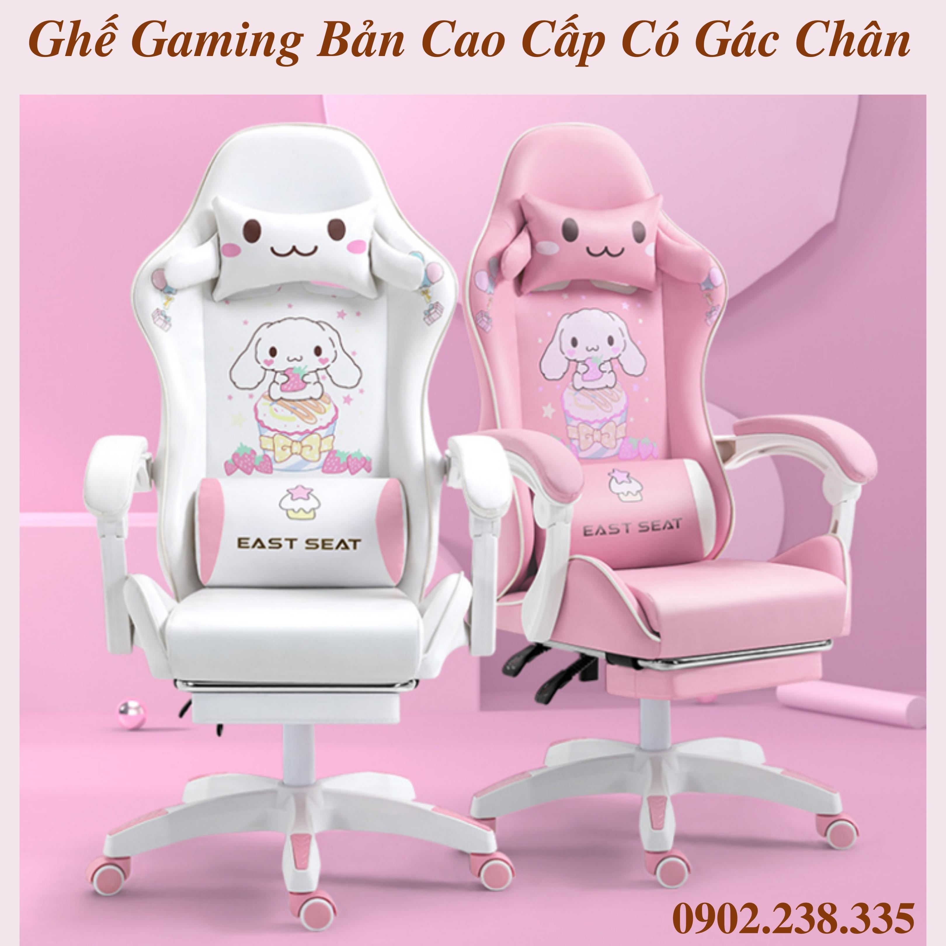 Ghế Gaming Có Gác Chân - Ghế Gaming Chân Xoay Bản Cao Cấp - Ghế Chơi Game Kèm Gối Tựa Lưng - Ghế Gaming Giá Rẻ