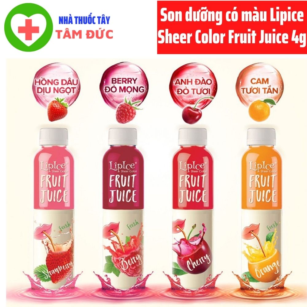 Son dưỡng có màu Lipice Sheer Color Fruit Juice 4g