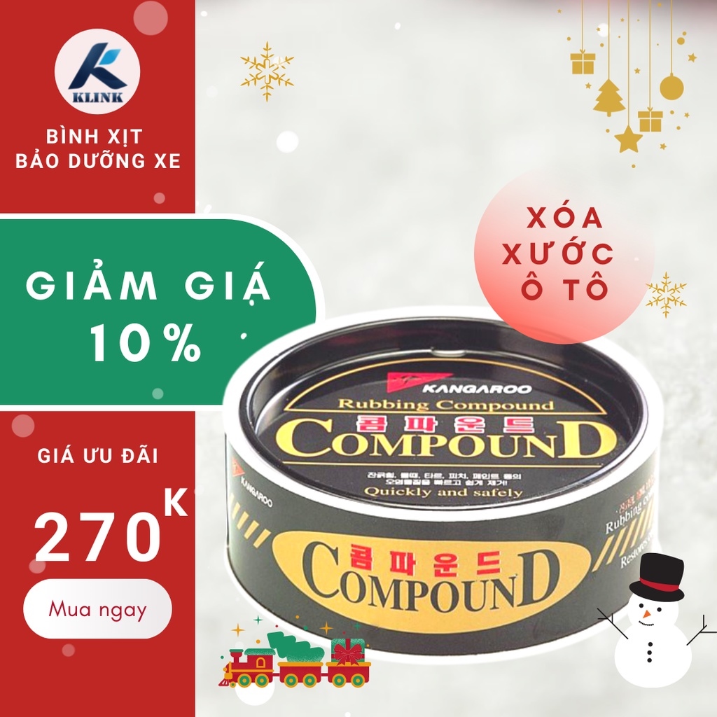 ✖▲  Xóa xước xe Compound Klink dành cho mọi màu sơn ô tô giúp làm mờ vết xước không cần dùng máy nhập khẩu Hàn Quốc