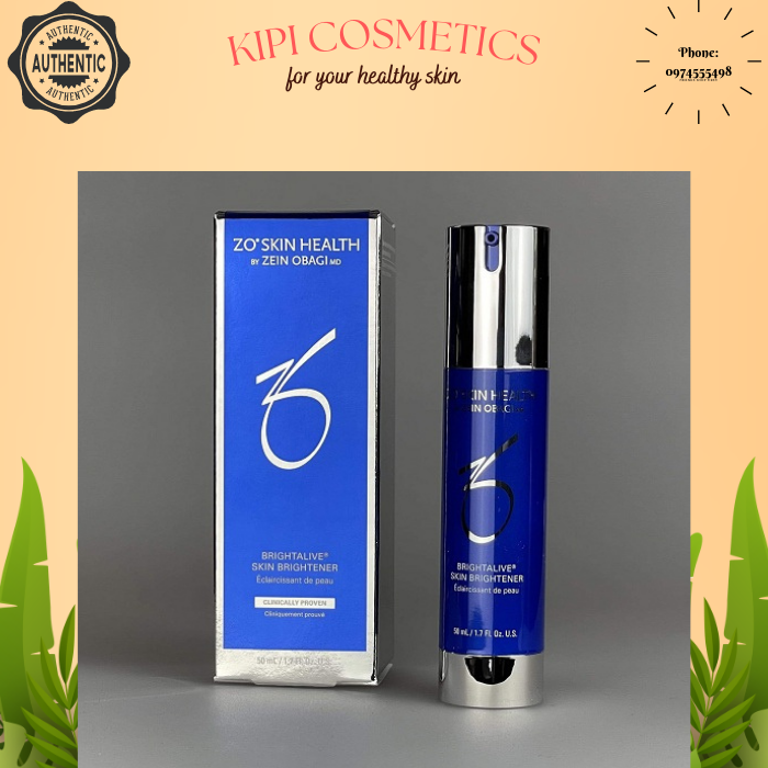 Kem dưỡng zo skin health brightalive skin brightener tác dụng sáng da, mờ nám mẫu 50ml 30ml - kipi cosmetics