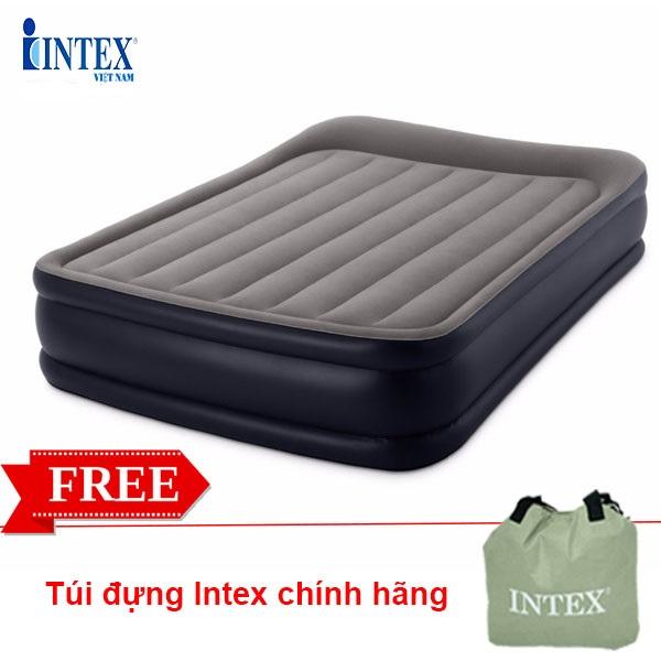 Giường hơi đôi tích hợp bơm điện cao cấp 1m52 INTEX 64136, Nệm hơi 2 người, tích hợp bơm điện 2 chiều, có thể gấp gọn tiện dụng - Bảo hành 12 tháng