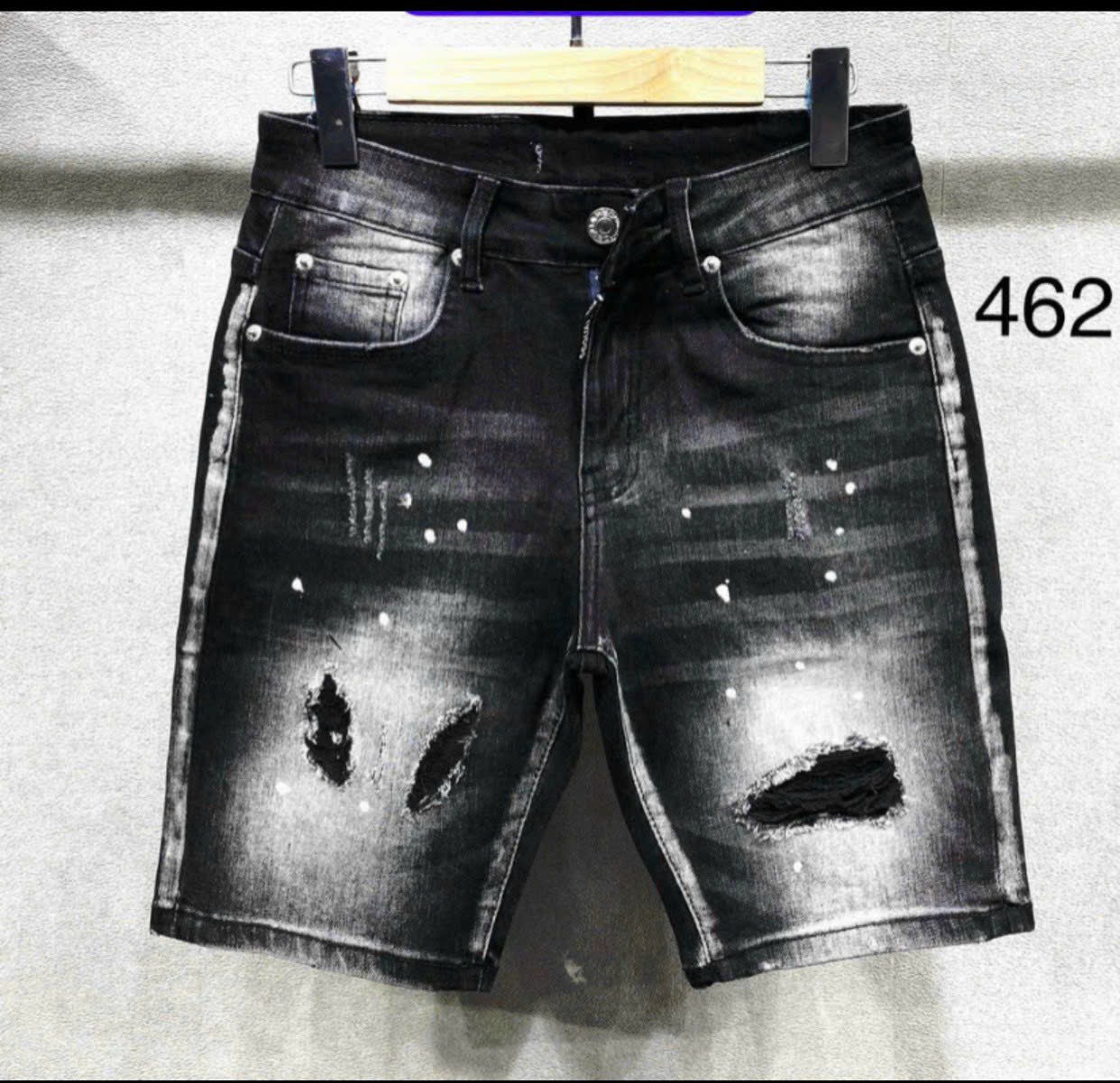 Quần short jean nam vải demi co dãn rách gối loang chuẩn form trẻ trung rất đẹp hàng shop FASHION SHOP