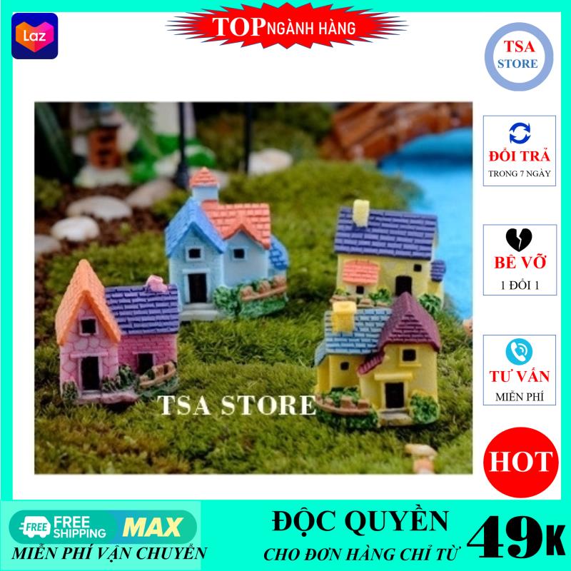 Tiểu cảnh mini Nhà Biệt thự nhỏ trang trí tiểu cảnh sen đá/chậu cây mini/terrarium/hồ cá/bonsai/hòn non bộ/sen đá/xương rồng TSA STORE