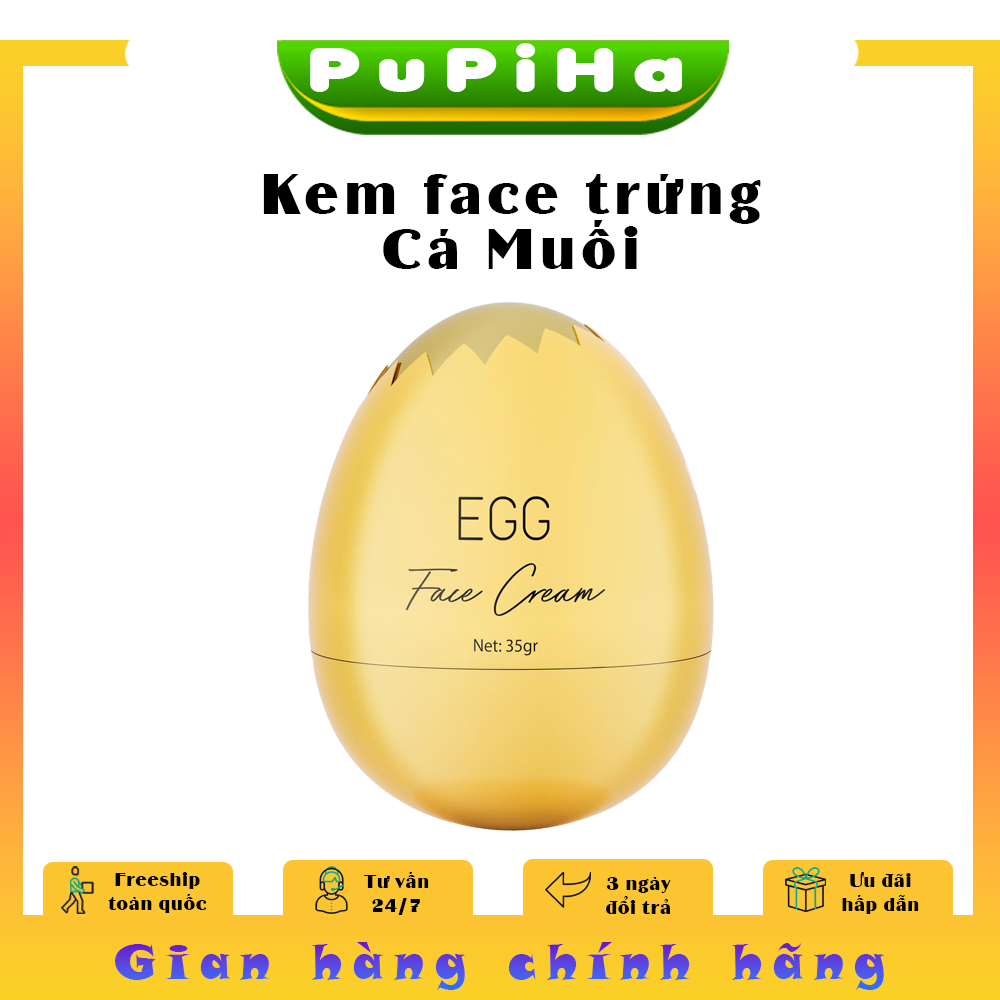 Kem dưỡng ẩm cải thiện tông da, nuôi dưỡng da sáng khỏe làm chậm quá trình lão hoá KEM FACE TRỨNG VÀNG QUEENIE SKIN tInh chất trứng cá muối và đông trùng hạ thảo hộp 35g - Pupiha
