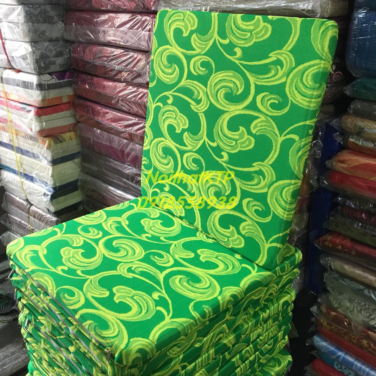 Nệm ngồi bệt KTP vải gấm thun nhiều màu dày 3,5cm