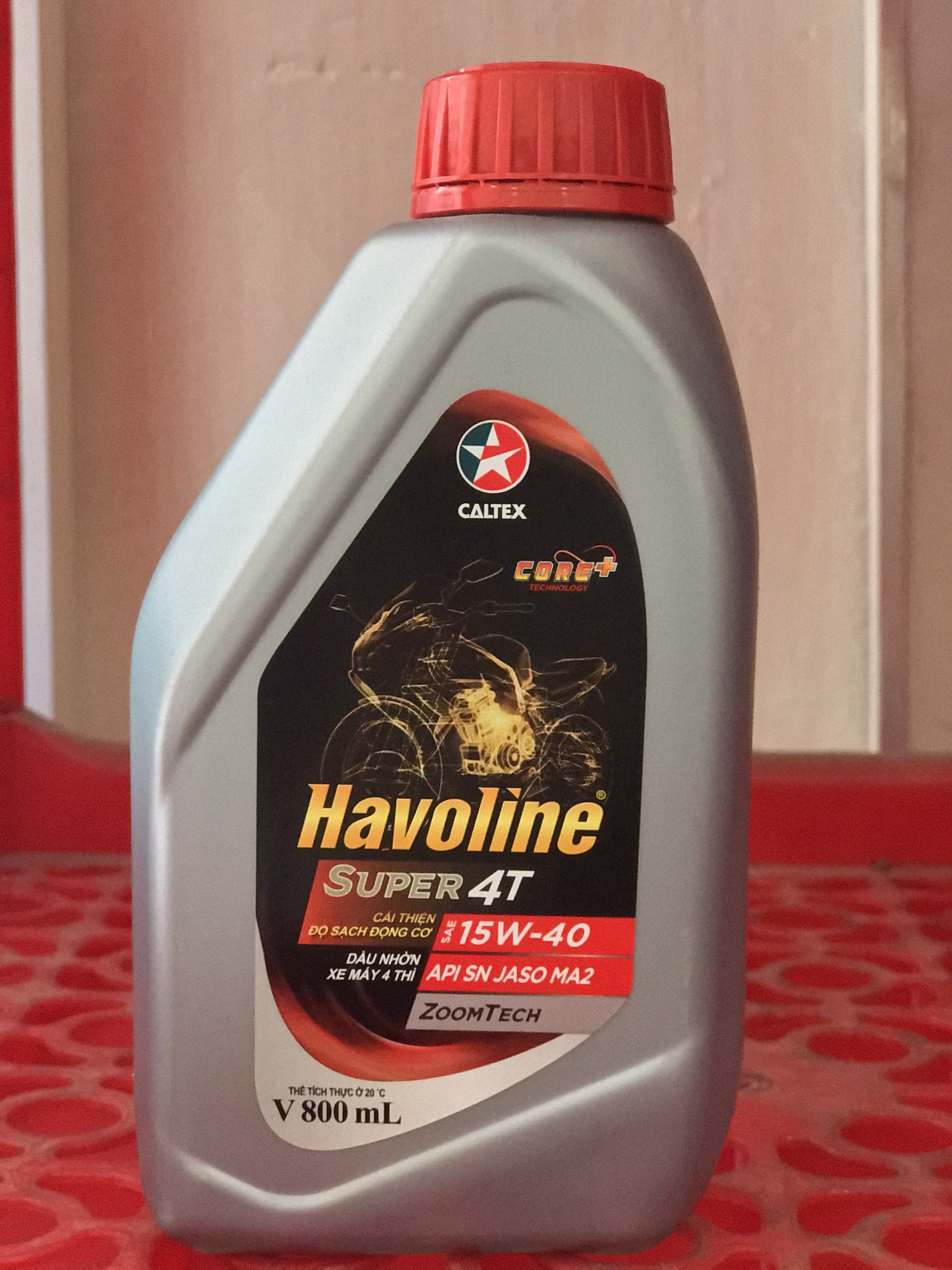 Dầu nhớt Havoline Super 4T 10w-40 / 0.8L (XE SỐ)