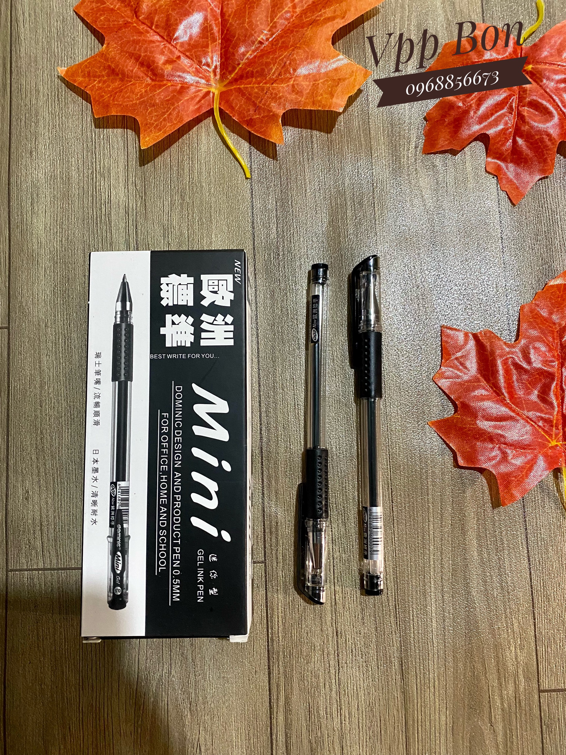 Bút bi mini gel mực nước 1 hộp 12 cây ngòi 0.5 mm