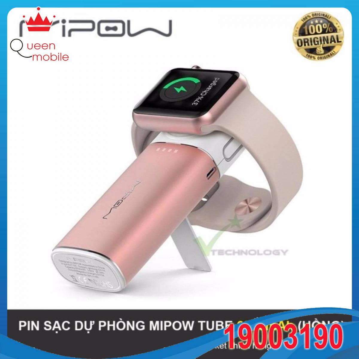 Pin sạc dự phòng mipow tube apple watch 6000 mah sạc chuẩn qi