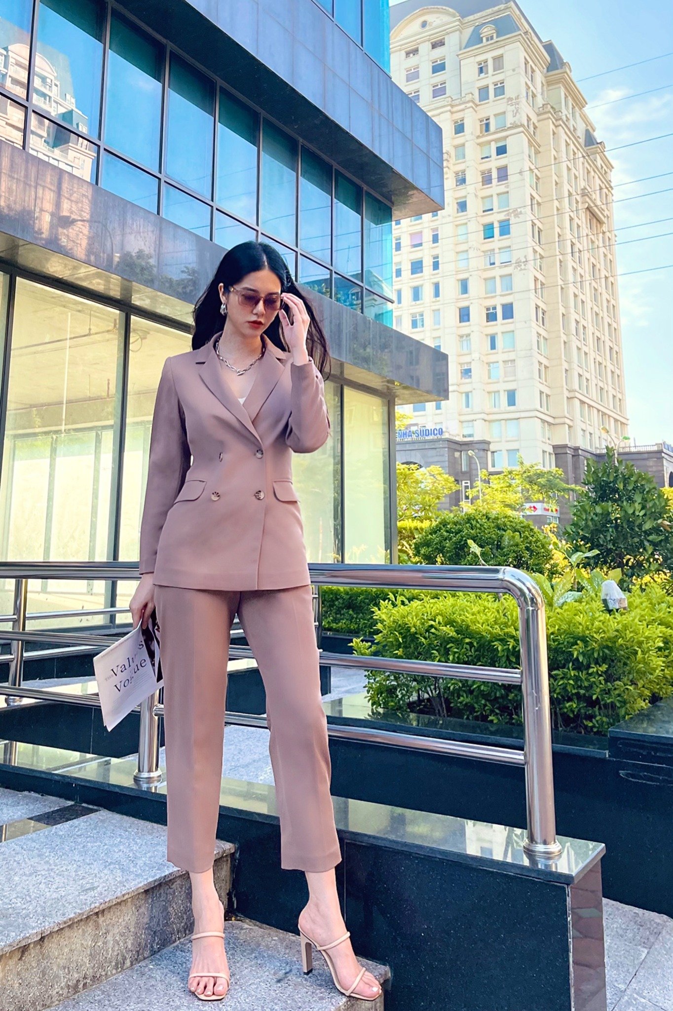 Quần trong bộ vest-quần eva de eva 21aqqe005n