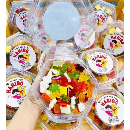 Kẹo dẻo Haribo hộp lục giác 400g Đức