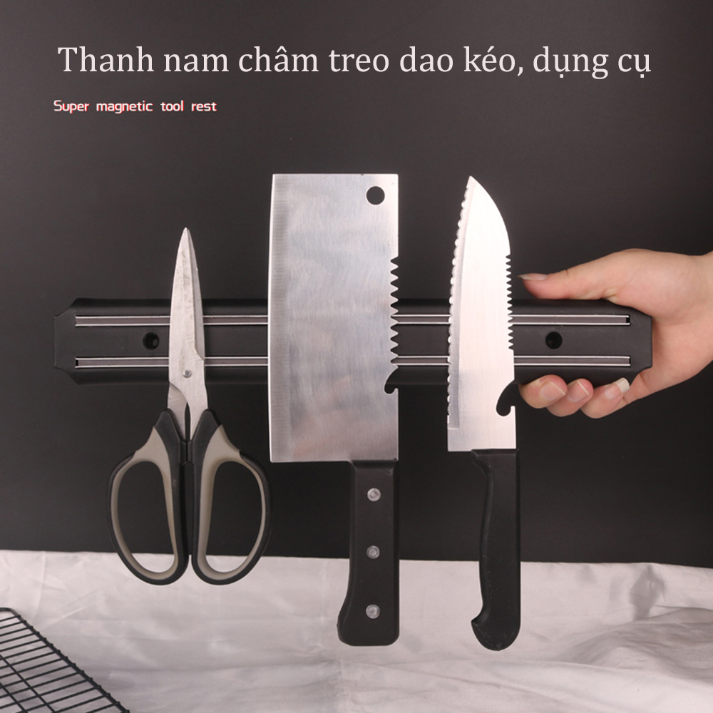 Thanh nam châm treo dao kéo dụng cụ - giá treo dao kéo nhà bếp - lực hút siêu mạnh, giữ đồ đạc luôn gọn gàng