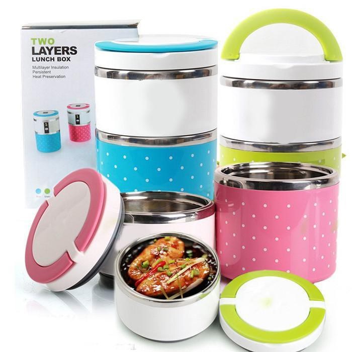 Hộp cơm 3 tầng siêu giữ nhiệt ruột inox đa năng, tiện dụng