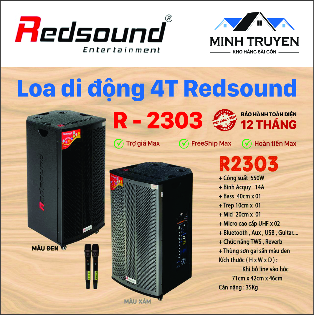 Loa di động 4t đơn r-2303 - chính hãng 100%