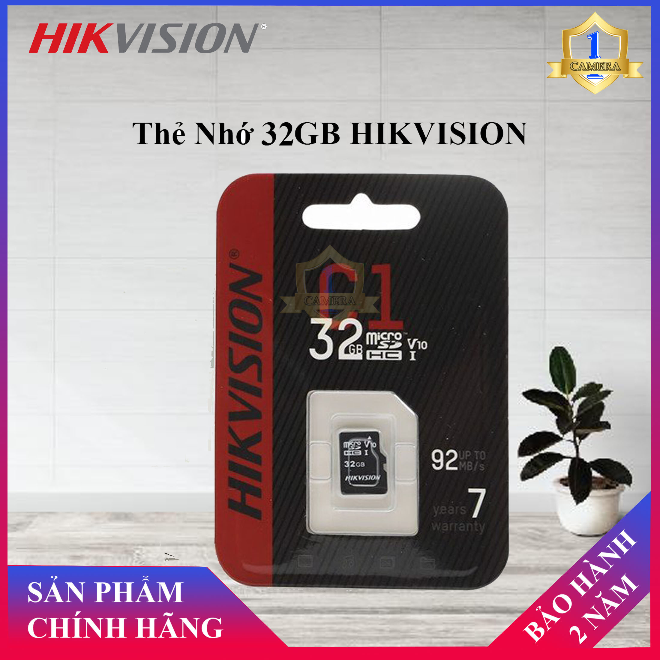 Thẻ Nhớ HIKVISION 32GB 92MB/s Chuyên Dùng Cho Camera HIKVISION, EZVIZ, KBVISION, DAHUA, IMOU - Thẻ Nhớ Micro SD 32GB HIKVISON - Bảo Hành 2 Năm - Camera Số 1