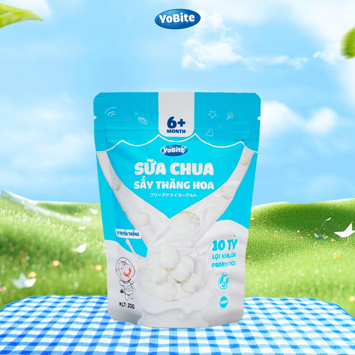 Sữa chua khô ăn dặm YoBite Kids vị Truyền thống - Hỗ trợ tiêu hóa, ngừa biếng ăn