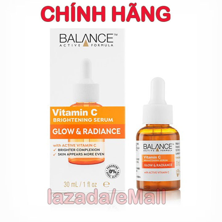 Serum Vitamin C Balance Active Formula 30ml cung cấp dưỡng chất cho da sáng bóng ( chai nắp trơn chính hãng )