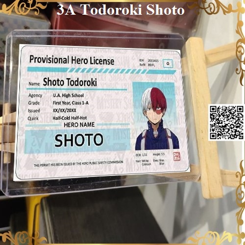 Giảm Giá Thẻ Chứng Nhận Siêu Anh Hùng Todoroki Shoto Băng Lửa Anime My Hero  Academia 1235 B - Beecost