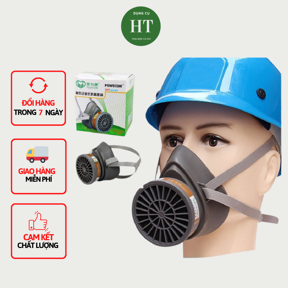 Mặt nạ phòng độc phun sơn chống hóa chất chất liệu silicone mềm cho cảm giác thoải mái với người sử dụng , chống các tác nhân độc hại bên ngoài