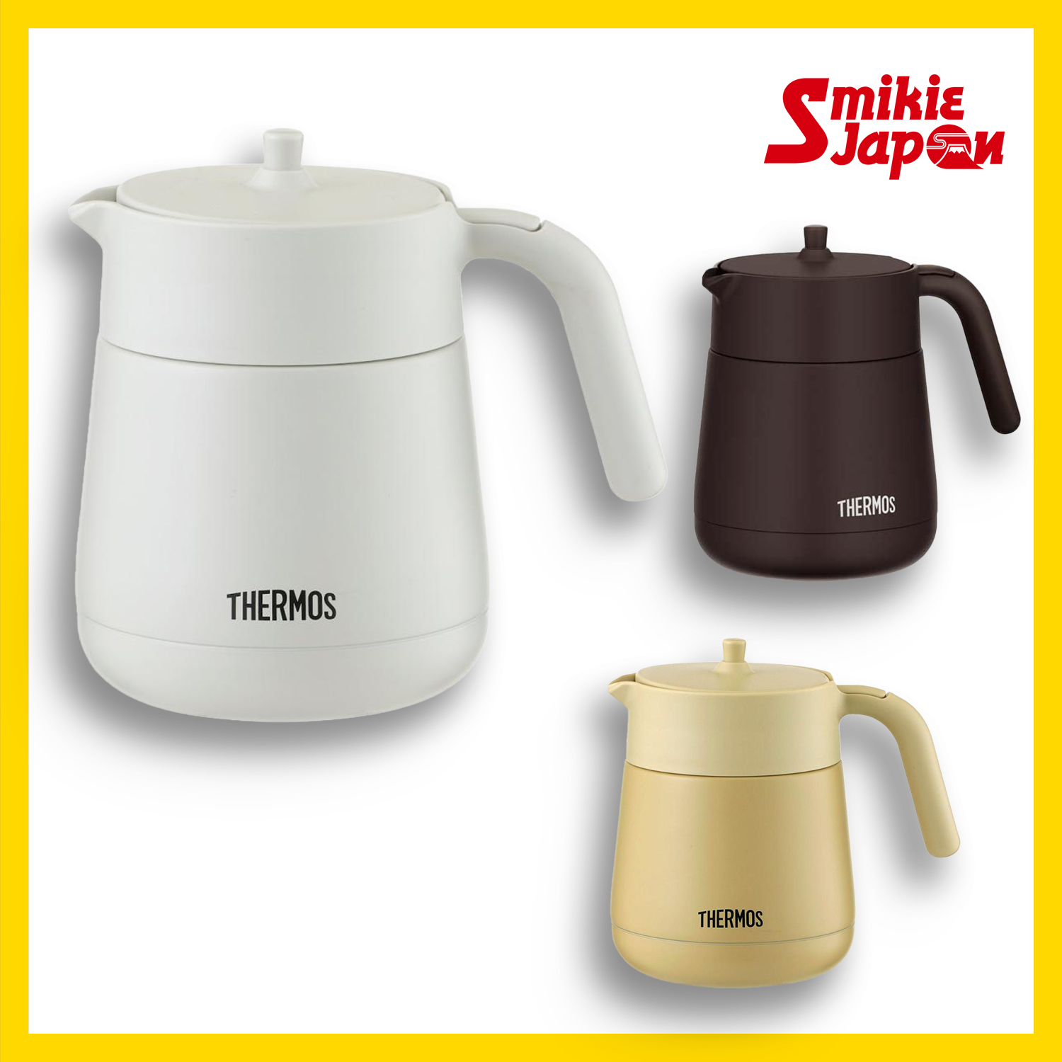 Thermos TTE-700 Vacuum Insulated Teapot and Coffee Light Grey / Beige / Brown 700ml TTE-700(LGY) / TTE-700(BE) / TTE-700(BW) Hot & Cold Water Jug Direct from Japan