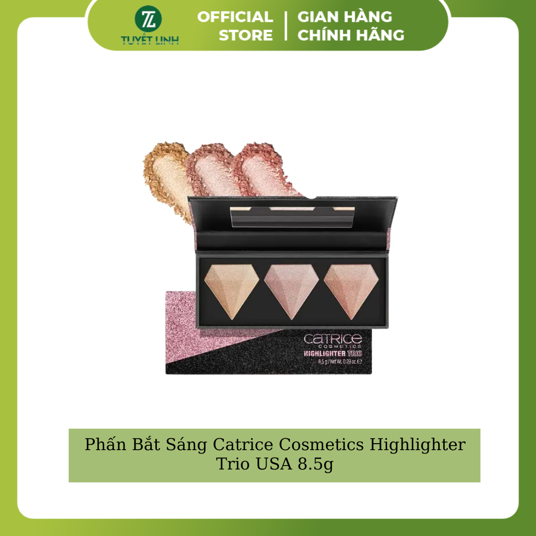 Phấn Bắt Sáng Catrice Cosmetics Highlighter Trio USA - 8.5g