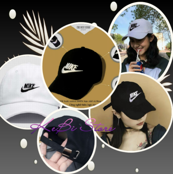 Mũ lưỡi trai thêu logo Nike chất liệu Kaki hàn quốc cao cấp