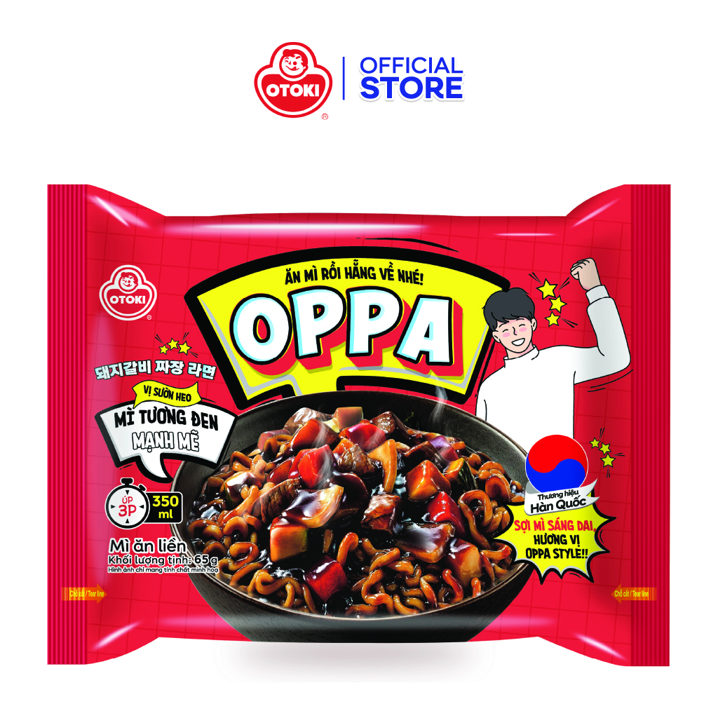 Thùng 30 gói mì Oppa ăn liền Otoki 65g