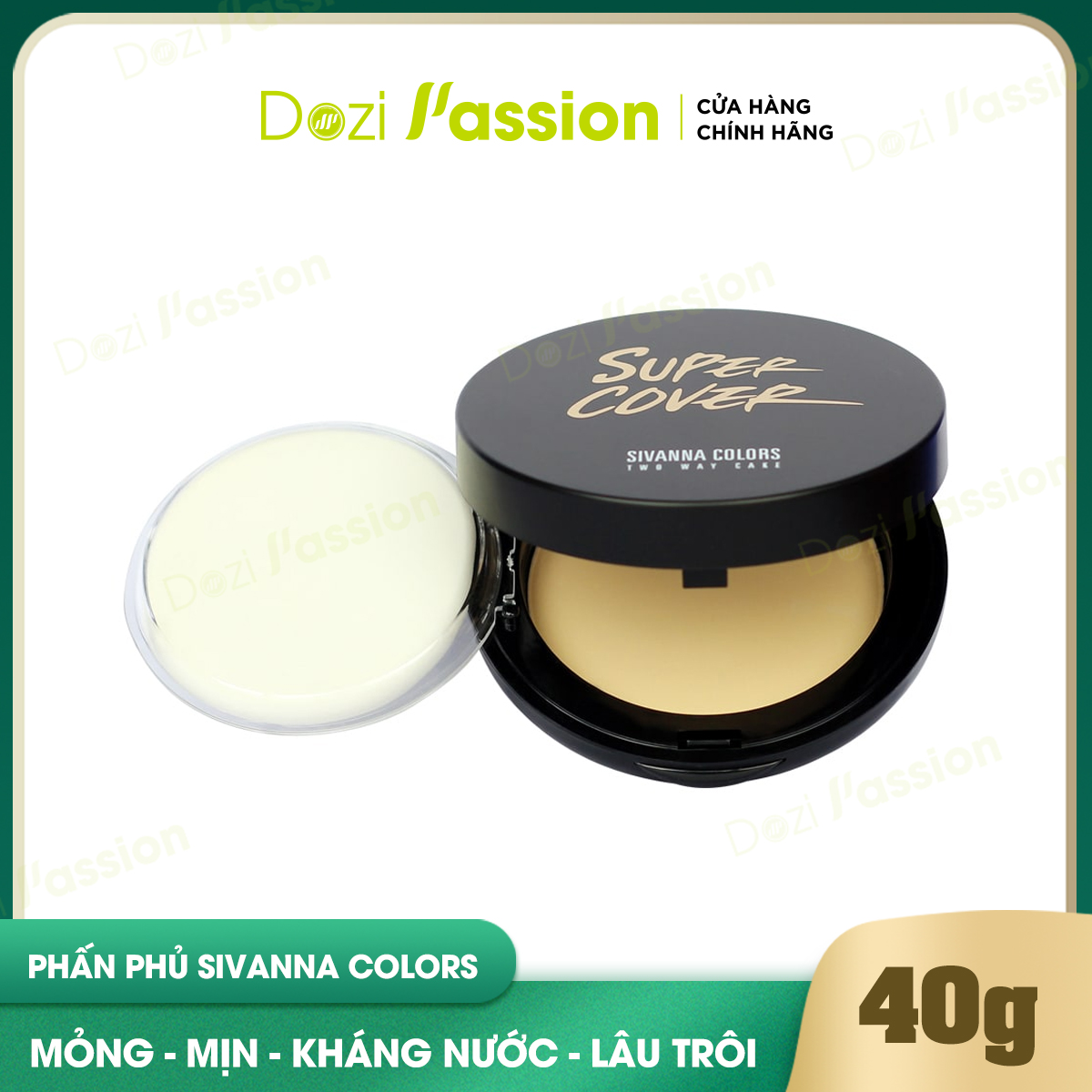 Phấn Nền Sivanna Colors Super Cover Che Phủ Cực Đỉnh, Lâu Trôi - Phấn phủ kiềm dầu 40g